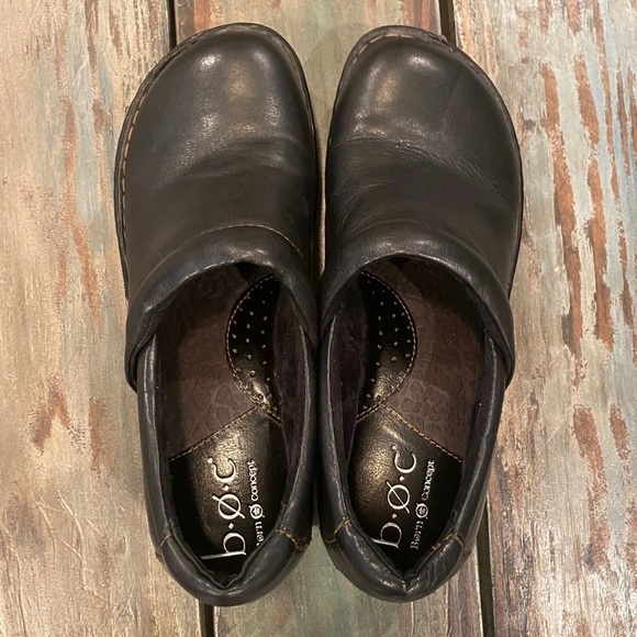 B.O.C. Peggy Clogs Black Leather Comfort Shoes Career Walking Womens Size 8 - Picture 11 of 14
